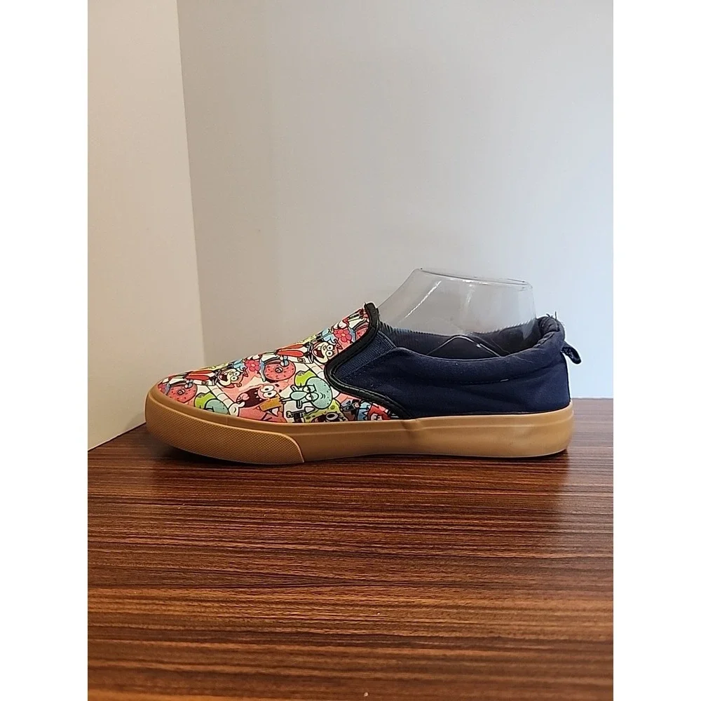 Ground Up SpongeBob Womens Sz 8.5 SquarePants Slip On Skate Shoe Krusty Krab - Picture 3 of 9